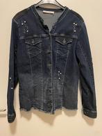 Jeansjasje met parels maat 44 Monari, Kleding | Dames, Truien en Vesten, Maat 42/44 (L), Zo goed als nieuw, Verzenden, Blauw
