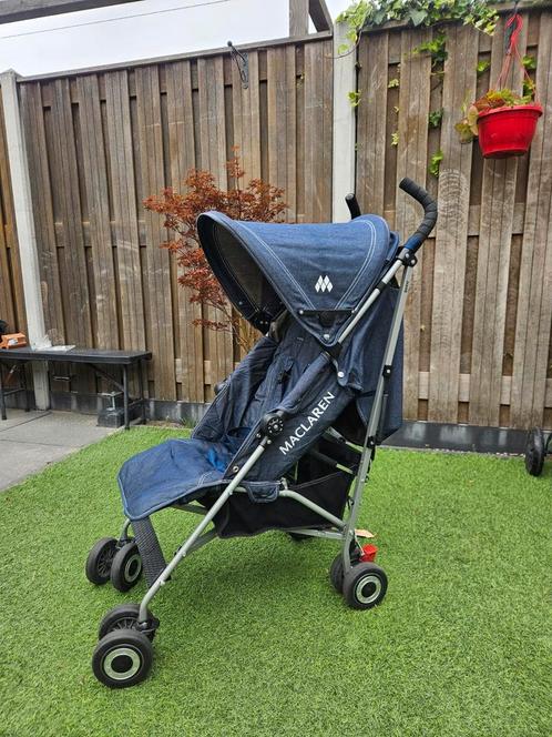 Maclaren Quest Buggy - Denim, Kinderen en Baby's, Buggy's, Gebruikt, Maclaren, Verstelbare rugleuning, Zonnekap, Ophalen
