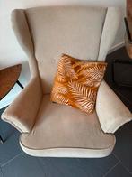 Strandmon stoelen 2 stuks beige ribstof, Ophalen, Gebruikt, Stof, 75 tot 100 cm