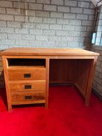 Massief indo teak bureau, Huis en Inrichting, Bureaus, Ophalen, Zo goed als nieuw