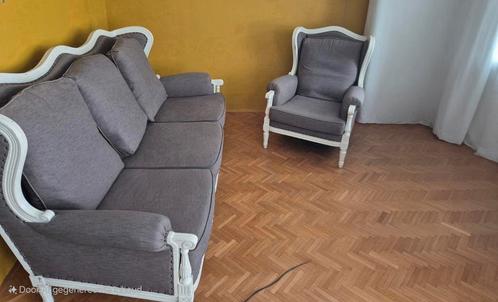 Klassieke bank en fauteuil, Antiek en Kunst, Antiek | Meubels | Stoelen en Banken, Ophalen