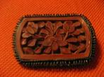 Broche zilver met cinnabar Nr. 220329, Antiek en Kunst, Verzenden, Zilver