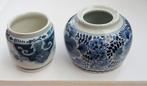 Tichelaar Makkum en Delf twee oude keramische potjes, Antiek en Kunst, Ophalen of Verzenden