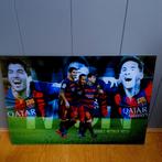 Schilderij met print van FCB Barcelona op glasplaat., Ophalen of Verzenden, Zo goed als nieuw