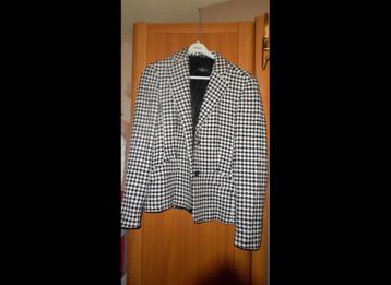 Dinomoda damesblazer – zwart-wit pied-de-poule – maat 34  beschikbaar voor biedingen