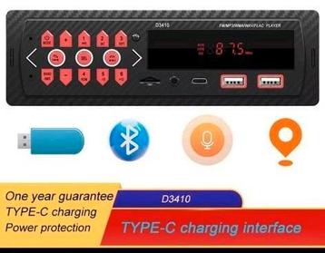 Autoradio mp3 Bluetooth universeel 2x usb-b & usb-c. beschikbaar voor biedingen