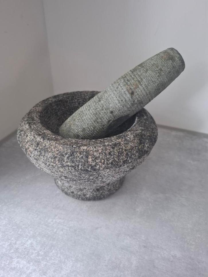 Stenen Vijzel met Stamper, Huis en Inrichting, Keuken | Keukenbenodigdheden, Gebruikt, Ophalen