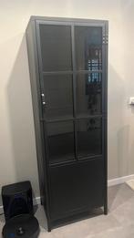 Metalen vitrine kast, Ophalen, 50 tot 100 cm, Zo goed als nieuw, Metaal