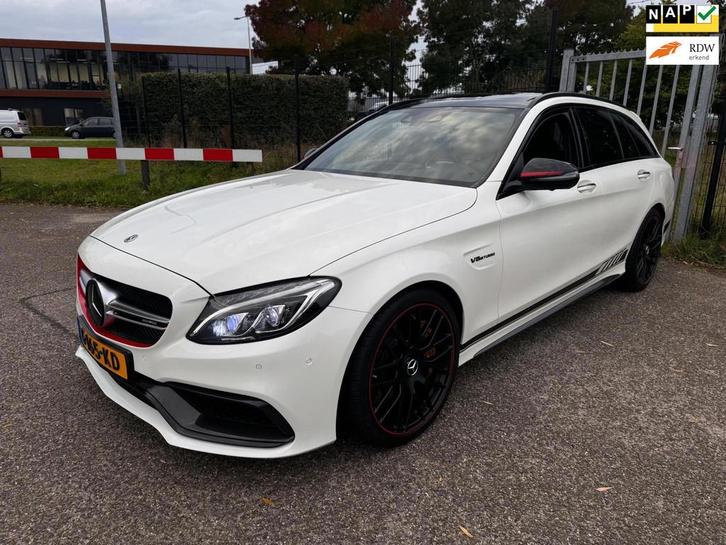 Mercedes-Benz C-klasse Estate C63 S AMG Edition 1 Ceramic sc, Auto's, Mercedes-Benz, Bedrijf, Te koop, C-Klasse, 360° camera, ABS