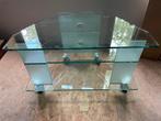 Glazen tv meubel, Ophalen, 50 tot 100 cm, Minder dan 100 cm, 25 tot 50 cm