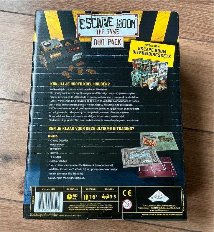 Escape Room The Game Duo Pack, Hobby en Vrije tijd, Gezelschapsspellen | Bordspellen, Nieuw, Drie of vier spelers, Ophalen of Verzenden
