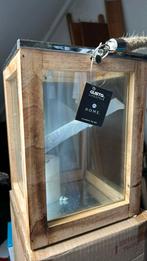 Mooi houten windlicht, Ophalen of Verzenden, Nieuw, 25 tot 50 cm, Minder dan 100 cm