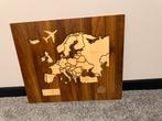 Handgemaakte Houten Europa Kaart - Wanddecoratie, Antiek en Kunst, Ophalen of Verzenden