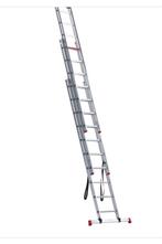 Ladder met muurafhouder, Doe-het-zelf en Verbouw, Ladder, Gebruikt, Ophalen of Verzenden, Opvouwbaar of Inschuifbaar