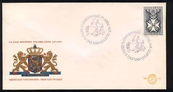 Nederland FDC E72 Zonder Adres, Militaire Willemsorde 1965, Postzegels en Munten, Postzegels | Eerstedagenveloppen, Onbeschreven