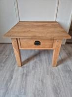 Eikenhouten Bijzettafel met Lade - 70x70x53 cm, Huis en Inrichting, Tafels | Bijzettafels, Gebruikt, Vierkant, 55 tot 75 cm, Landelijk