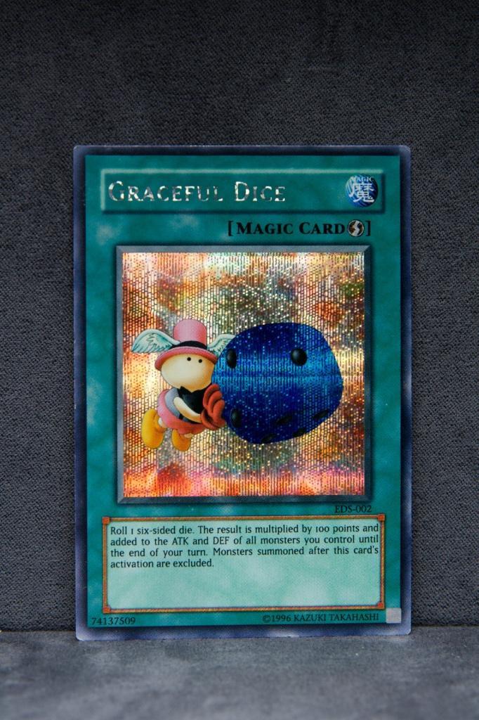 Graceful Dice EDS-002 – Secret Rare (US) LP, Hobby en Vrije tijd, Verzamelkaartspellen | Yu-gi-Oh!, Gebruikt, Losse kaart, Foil