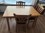 Tafel met stoelen, Huis en Inrichting, Tafels | Eettafels, Ophalen, Gebruikt, Rechthoekig, 100 tot 150 cm
