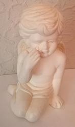 Mooi keramisch engelbeeldje (terracotta) beige afwerking, Ophalen of Verzenden
