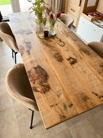 Eiken houten tafel (massief!) 220x90 cm, Huis en Inrichting, Tafels | Eettafels, Ophalen, Eikenhout, 50 tot 100 cm, Zo goed als nieuw