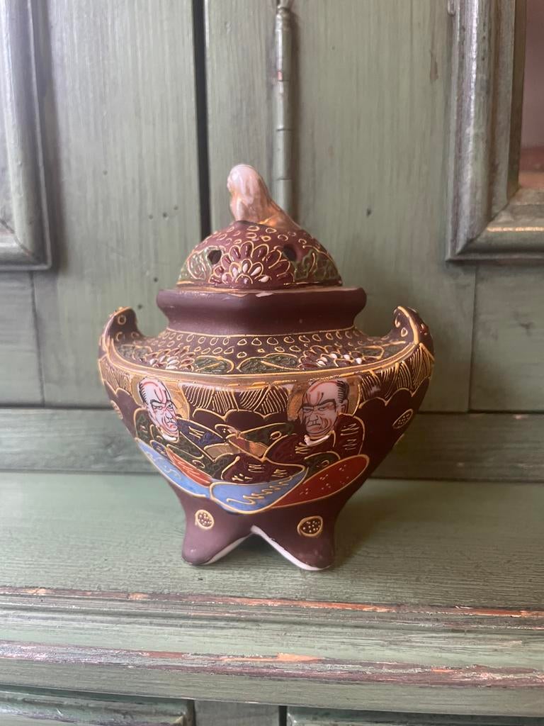 Japans Satsuma wierookpotje, Antiek en Kunst, Antiek | Porselein, Ophalen of Verzenden