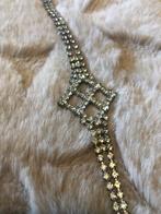 Zilverkleur armband met strass stenen nieuw, Staal, Nieuw, Ophalen of Verzenden, Zilver