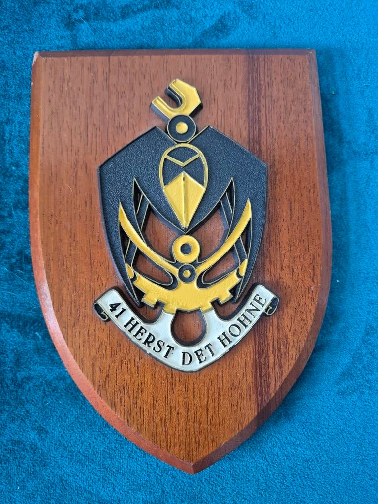 Wapenschild 41 Hersteldetachement Hohne, Ophalen of Verzenden, Landmacht, Nederland, Embleem of Badge