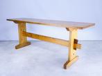 bankje plantentafel bijzettafel vurenhout 120 cm 70s 80s, Ophalen, Gebruikt, -, -