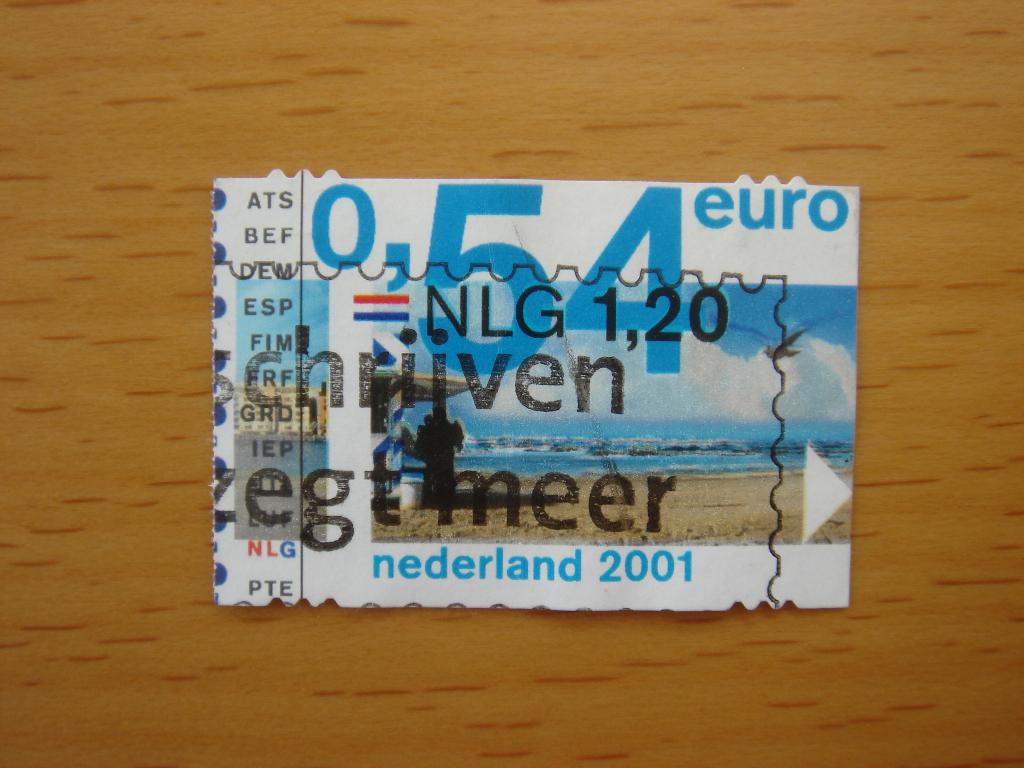 Eurozegels 2001 NVPH 1992 -1x Invoering Euro,zonder Priority, Postzegels en Munten, Postzegels | Nederland, Ophalen of Verzenden
