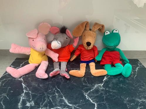 Kikker en zijn vriendjes rat, varken en haas, Kinderen en Baby's, Speelgoed | Knuffels en Pluche, Gebruikt, Kikker, Ophalen of Verzenden
