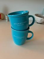 Starbucks blauwe/turqoise mokken, Ophalen of Verzenden, Zo goed als nieuw, Overige stijlen, Kop(pen) en/of Schotel(s)
