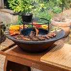 BBQ Plancha Grill Big Jack Cortenstaal Barbecue 80 diameter, Tuin en Terras, Houtskoolbarbecues, Ophalen of Verzenden, Gebruikt