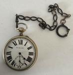 Antiek zakhorloge met ketting Post et Spoor Anker, Overige merken, ., Ophalen of Verzenden, Met ketting
