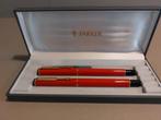 Parker Rialto schrijverset – vulpen & balpen – rood gelakt –, Antiek en Kunst, Ophalen of Verzenden