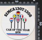 Sticker: Chrysler - Simca - Auto van het jaar 1976 (1), Ophalen of Verzenden, Zo goed als nieuw, Auto of Motor