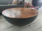 Ronde (bowl) salontafel van mangohout, Huis en Inrichting, Tafels | Salontafels, Ophalen, 50 tot 100 cm, Rond, 50 tot 100 cm