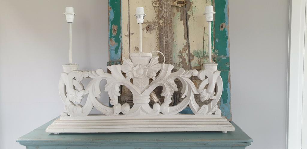 Aura peeperkorn, vensterbanklamp, houtsnijwerk, br 63,5 cm, Ophalen of Verzenden, Nieuw