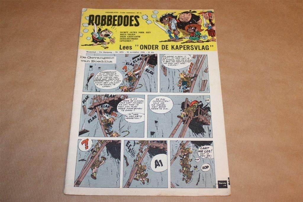 Robbedoes Weekblad - Nr. 1075 - 1958, Eén stripboek, Ophalen of Verzenden, Zo goed als nieuw
