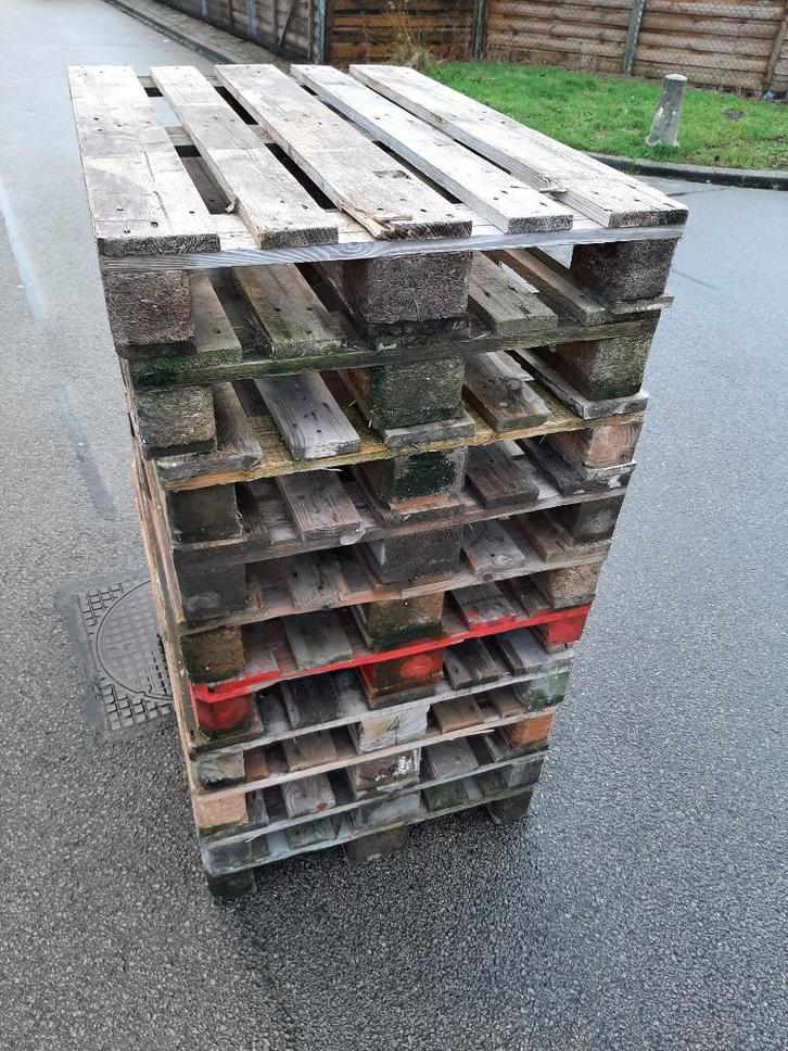 1 pallets voor 10,00 of 10 pallets voor 125 incl. bezorgd, Tuin en Terras, Tegels en Klinkers, Gebruikt, Overige typen, Hout, Ophalen