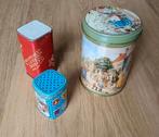 3 Blikken o.a. aardappelmeel Scholten en Zeeuwse babbelaars, Ophalen of Verzenden, Gebruikt, Overige, Overige merken