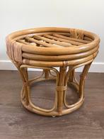 Vintage Rotan Krukje Plantentafeltje Bijzettafeltje, Ophalen, Zo goed als nieuw, Hout