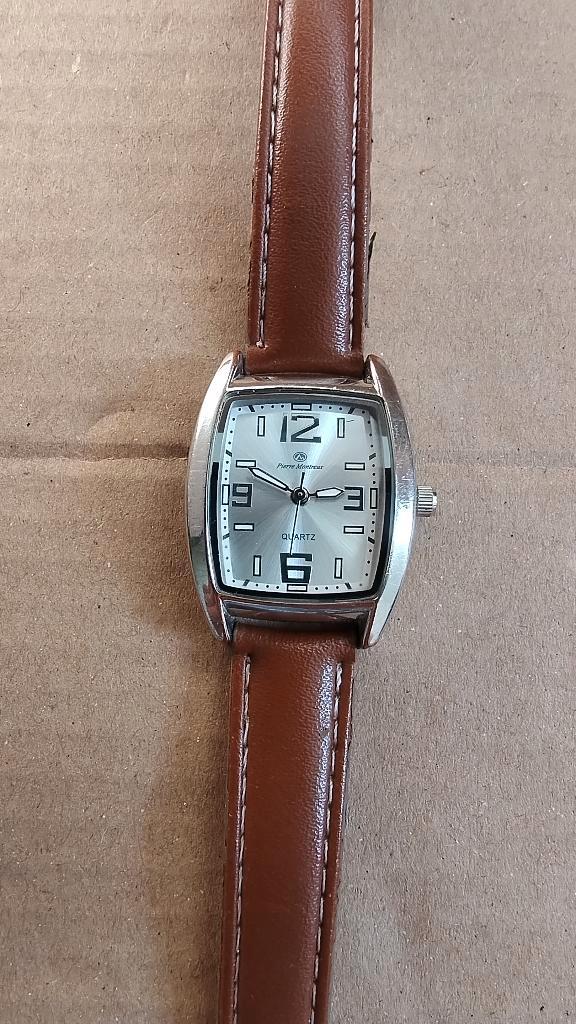 Dameshorloge Pierre Montreux SR626SW bruin leren bandje, Sieraden, Tassen en Uiterlijk, Horloges | Dames, Gebruikt, Polshorloge