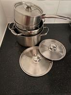 Pannenset Sola 4 stuks RVS, Huis en Inrichting, Keuken | Potten en Pannen, Ophalen of Verzenden, Rvs, Pannenset