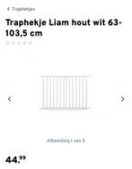 Traphekje Liam hout wit 63-103,5 cm. Nieuw in de doos, Ophalen, Nieuw, 100 tot 115 cm, Schroefhekje
