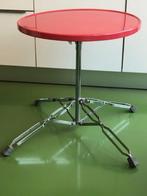 drum tafel 60 cm  rood 61 cm tot 79 cm, 60 cm of meer, Industrieel, 55 tot 75 cm, Rond