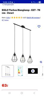 Industriële Eglo Lamp hanglamp, Ophalen, Gebruikt, Metaal, Minder dan 50 cm