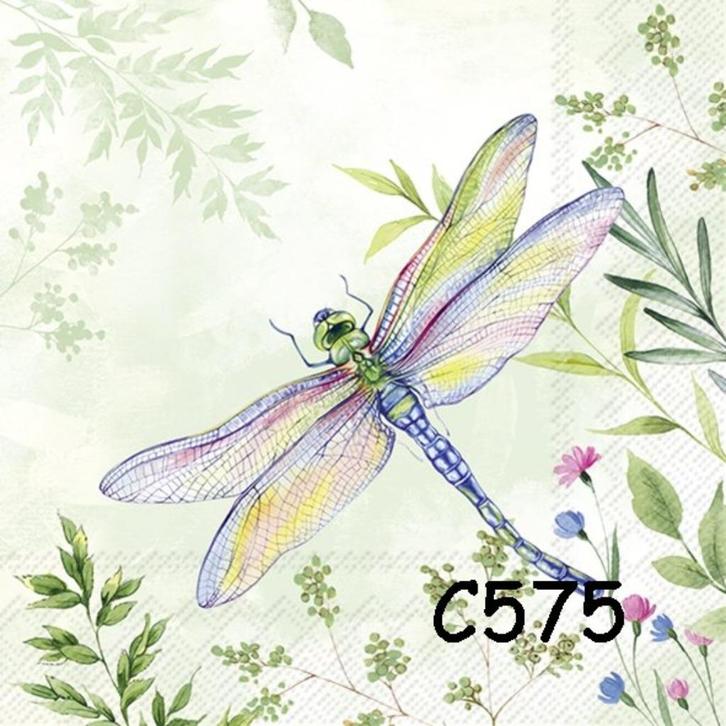 Servetten decoupage/bullet journal * libelle C575, Hobby en Vrije tijd, Knutselen, Nieuw, Materiaal, Verzenden