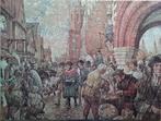 Isings puzzel. Stad in de Middeleeuwen. 1200 st. Compleet., Ophalen of Verzenden, 500 t/m 1500 stukjes, Zo goed als nieuw, Legpuzzel
