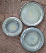 3 handgemaakte keramiek vintage schalen Gubbels Helden, Antiek en Kunst, Ophalen