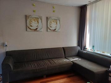 Zwarte hoekbank 217 cm bij 293 cm